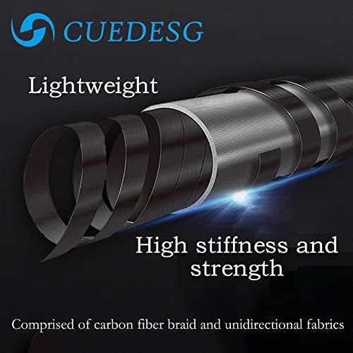 Билярдна Щека CUEDESG от Въглеродни влакна 10,5 мм / 11.8 mm / 12,5 мм, Билярдна Щека с ниско отклонение, Професионален