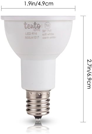 Led прожектор Tento Lighting E17 Оборудван с рефлектор с технологията COB, Предишна led крушки, студен бял цвят, на ъгъла на лъча 38 градуса, дневна светлина 6000 К, бяла R14
