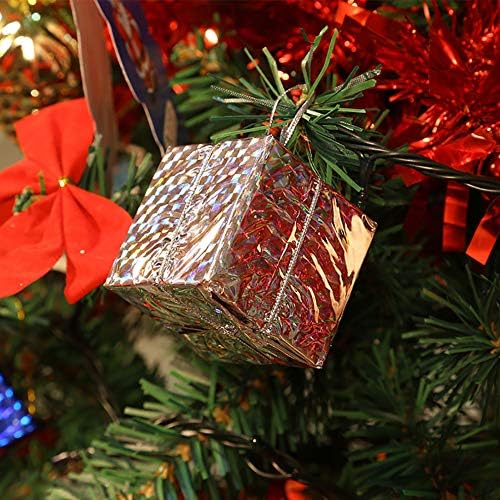 CYAYQ Украса Изкуствена Коледна Елха с Декорации 5 метра Led Светлини и Метална Поставка Xmastree за Празника на Закрито-5 фута (150 см)