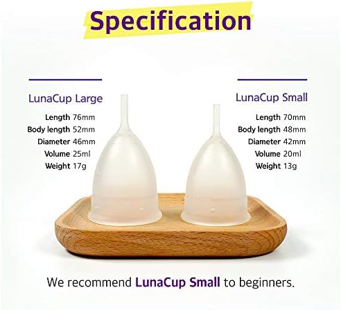 Менструална чаша Lunacup Classic Small (20 мл) е Подходяща за начинаещи: мека и высокоэластичная, от медицински