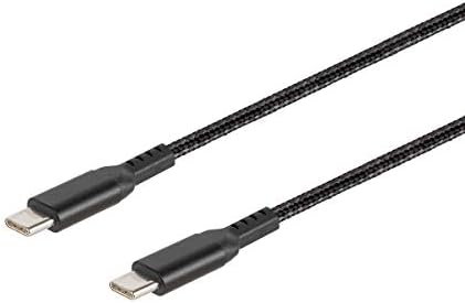 Кабел за зареждане и синхронизация Monoprice Stealth USB 2.0 Type-C -Type-C - 3 Метра - Черно, мощност до 3 / 60 W, бързо зареждане