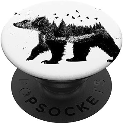 Bear Wood Canada - Рязко разширяващите се контакти Pop Bear PopSockets PopGrip: замяна ръкохватка за телефони и таблети