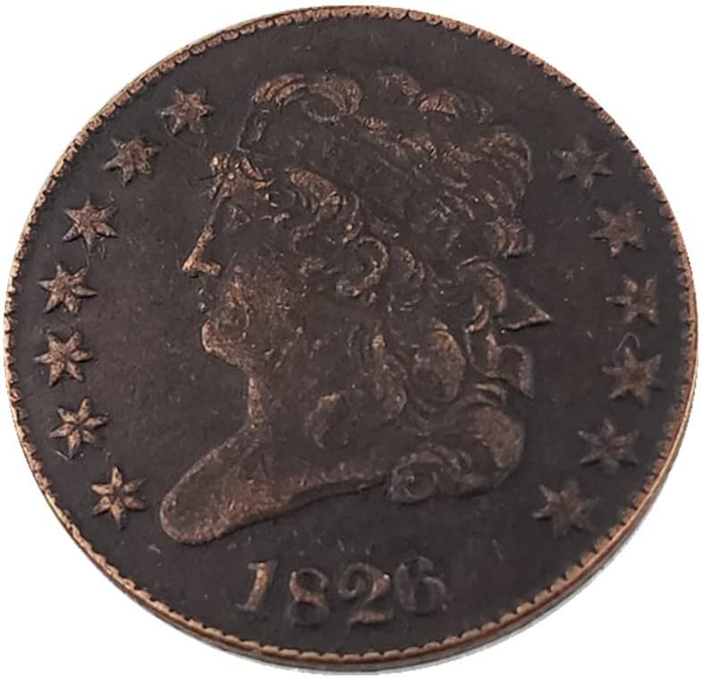 QINGFENG Старинни Занаяти Американски 1826 Година, Половината Сребърен Долар Сребърен Долар Чуждестранна Колекция Сребърни Долара
