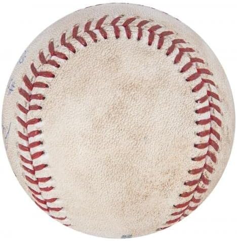 Бърни Уилямс Подписа Бърни Уилямс В Деня на пенсионирането Използвана за игра На Бейзбол Щайнер - MLB Използвани бейзболни топки С Автограф