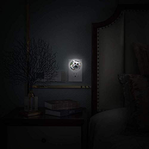 Детска нощна светлина с Прикольным Любимец Lemur Night Light, - Вградени в стената, с Датчик от здрач до зори, 4 бр. в опаковка