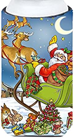 Carolin's Treasures APH4570TBC Дядо Коледа, Снимающий Обнимашку За Високо Момче, Обнимашка с ръкав-интеркулер, Стираемая В Колата, Обнимашка за напитки, Сгъване, Втулка, Държач за