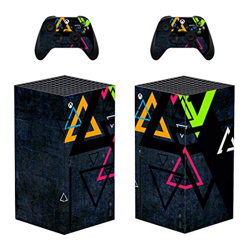 многоцветен Набор от Скинове Xbox Series X, Пълни Лицеви Панели, Кожата Конзола и контролер, Етикети-прозорец
