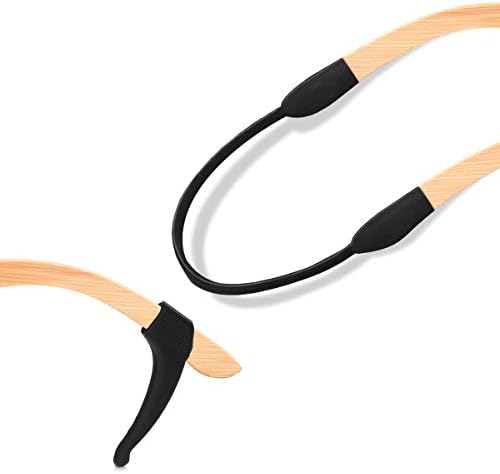 Набор от противоскользящих притежателите на kwmobile за очила - Комплект от 2 силиконови ушни куки и 1 спортно