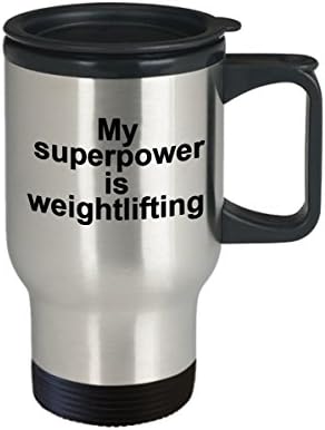 Моята Суперсила - Чаша за вдигане на Тежести - Подарък на Колега-Приятел на Спорта - Уникална Чаша За Пътуване