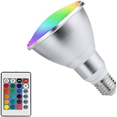10 W PAR30 RGB Led Прожектор за улицата, E27/E26, с Променящ се Цвят Крушка, Водоустойчив Прожектор с Дистанционно