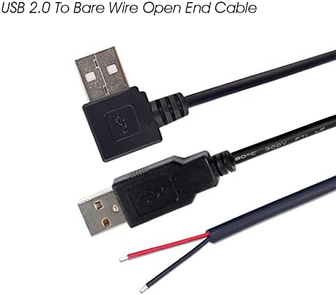 4 бр. Кабел с отворен край, от USB 2.0 до оголенного проводници 12 инча 5 2.1 A 2 на проводниците За ремонт