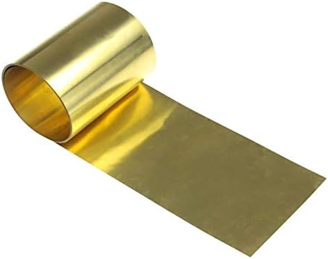LUCKNIGHT Латунная метална Тонколистовая фолио с Дебелина 0,2 мм, Латунная плоча с дължина 5000 мм (Размер: