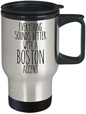 Бостонская Чаша за Всичко звучи по-добре С бостонским акцент Забавно Изолирано Пътна Чашата за Кафе