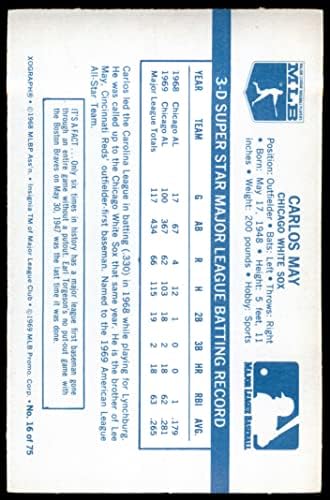1970 # 16 Келлога Карлос Мей Чикаго Уайт Сокс (бейзболна карта) в Ню Йорк Уайт Сокс
