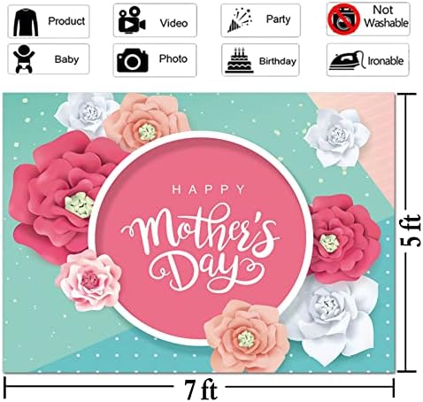 Честит Ден на Майката Фон За Снимки Розово Цвете Снимка на Зелен Фон за Фестивала на Деня на Майката Biethday