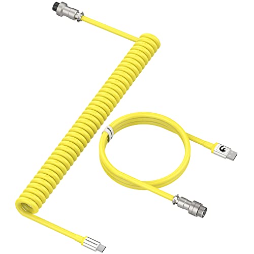 Специален спирален кабел за клавиатура LexonElec, 2,0 М (0,66 фута) от USB-C-USB-A, Кабел за механична клавиатура