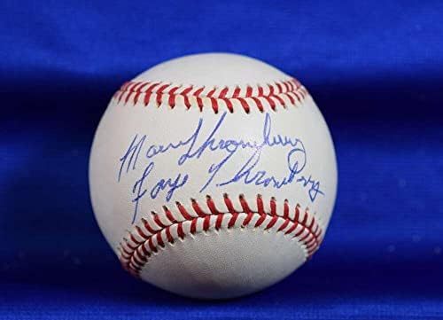 Марв и Фей Тронберри, главен изпълнителен директор на JSA, Дават Автографи от Членовете на Американската лига бейзбол - Бейзболни топки с автографи