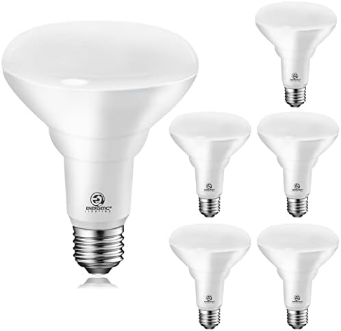 Енергичен Led лампа за осветяване на помещения с регулируема яркост BR30, 11 W = 75 W, Дневна светлина 5000 ДО 900ЛМ, Таванна лампа за консервени кутии, CRI85 + е в списъка на UL, 6 бр.