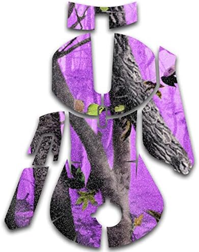 MightySkins Лъскава кожа с пайети, съвместими с игри на мишката SteelSeries Съперник 5 - Камуфлаж под формата на лилаво дърво | Защитно, трайно гланцово покритие с пайети | Лесно