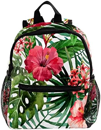 VBFOFBV Раница за Жени, Раница за Лаптоп, Пътна Ежедневна Чанта, Тропически Цветя от Палмови Листа, Хавайски Модерен