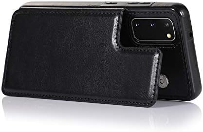 ZYZX Samsung Galaxy S20 FE Калъф-портфейл 5g с отделения за кредитни карти, джобове, изкуствена кожа, калъф с поставка, Двойна магнитна закопчалка, здрав устойчив на удари калъф