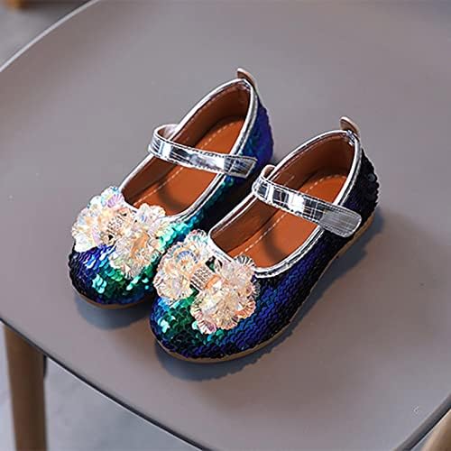 Обувки с цветя модел за малки момичета, Сватбени обувки Мери Джейн, балет апартаменти без закопчалка за Шаферките,