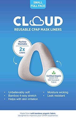 Облак Анфас (затваря носа и устата) Подплата за CPAP маска от бамбук, органични тъкани: Невероятно мека, може