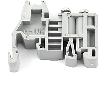 Контактни клеми Aexit E-UK 35 мм Винт Скоба на края на DIN-рейки, Клеммный блок Спирални Клемм, Сив