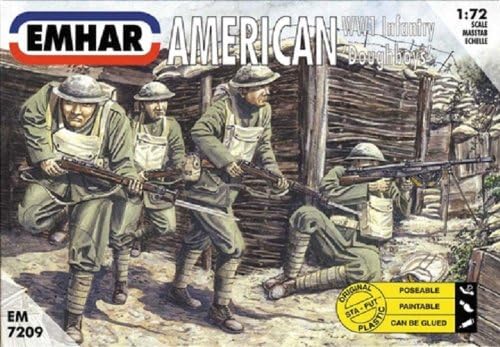 Комплект за сглобяване на модели Emhar Models американската пехота времето на Първата световна война Doughboys