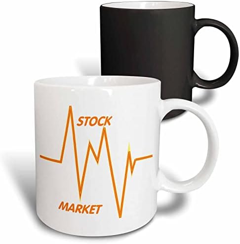 Керамична чаша 3dRose Stock Market Words N Graph, 11 Грама