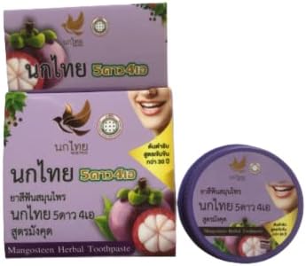 Тайландски Билкова паста за зъби NOKTHAI 5Star4A Тайландски Билкова паста за зъби с мангостином Концентрирана