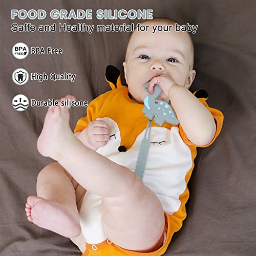 MISSLILI Играчки за никнене на млечни зъби за бебета 0-6 6-12 месеца, Бебешки Прорезыватели с клипс, Силиконови