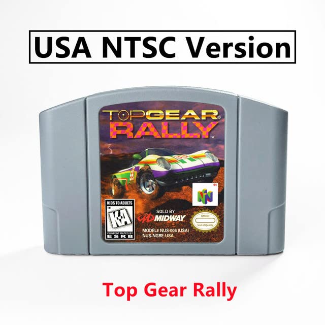 64-битова игра касета TG Top Gear Rally 1, американската версия NTSC конзоли N64 -TG Rally 1