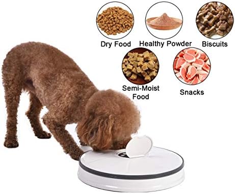 Автоматична ясла Mingzheng PF6 с Таймер за Кучета и котки, е Подходящ за суха или ПОЛУФАБРИКАТНОГО хранене Коте и Кученце, Контрол на порциите, Могат да се мият в съдомиял?