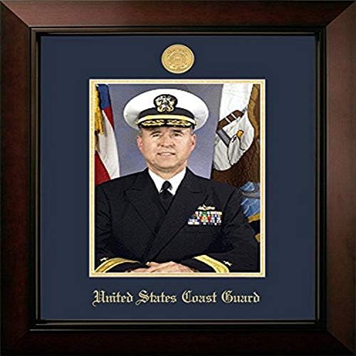 Campus Images CGPLG001 Портрет на Бреговата охрана в Старинна рамка със Златен Медальон, 8 x 10