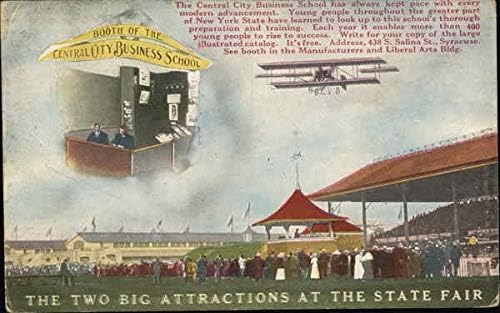 Две от основните атракции по време на панаира на щата Сиракуза, Ню Йорк, Ню Йорк Оригиналната Антични Картичка