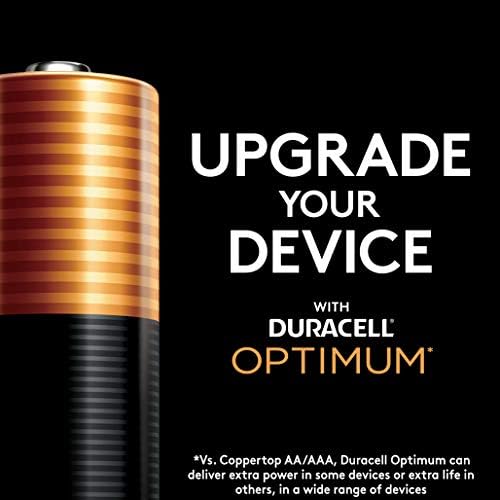 Батерии Duracell Optimum AAA, 24 батерии тип Тройно А с дълъг срок на служба Алкална батерия тип ААА, за битови