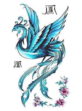 GGSELL King Horse Татуировка стикер женски водоустойчив син феникс модел божур