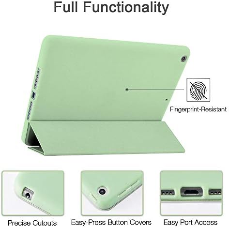 YCCY Flowers Fruit Цветен калъф-хастар за iPad 5-ти / 6-то поколение Зелен Калъф Летни цветя Лимонов устойчив