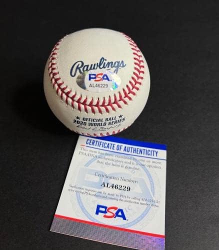 Джок Педерсон - Топка с автограф от Серията WS 2020 Joctober PSA AL46229 - Бейзболни топки с автографи