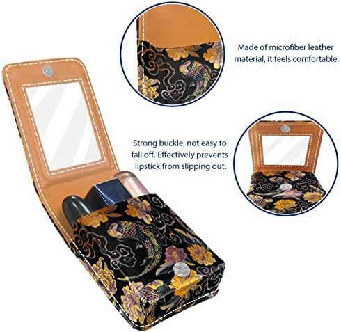 Японски калъф за Червило за грим с Цветя Модел за Външна Преносима козметични чанти за Пътуване