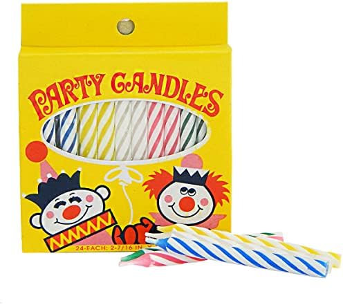 Компанията General Wax and Candle Co. Твистовые свещи за рожден ден, Средни, Опаковка от 24 броя