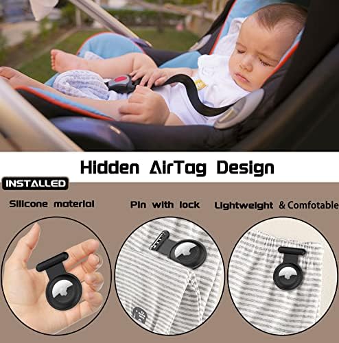 Титуляр Airtag за деца скрит-4 опаковки Apple Air tag Holder, калъф за GPS тракер за деца, притежателят на Airtag