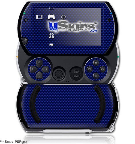 Сини кожи в стил прозорец винетка от въглеродни влакна (подходящ за Sony PSPgo)