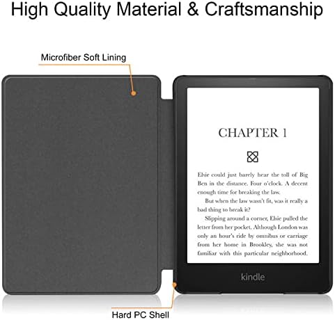 Тънък калъф за изцяло нов Kindle (10-то поколение, 2019 година на издаване) - Калъф от изкуствена кожа с автоматична