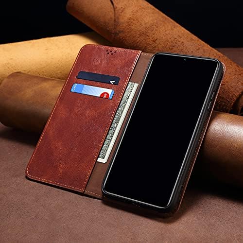 Калъф HAII за OnePlus Nord N200 5G, една чанта-портфейл от изкуствена кожа с панти капак, отделение за карти,