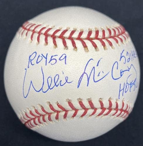 Уили Маккови КОПИТО, 86 521 час, Рой 59, Статистически бейзбол с Автограф от JSA - Бейзболни топки с автографи