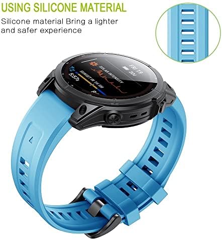SAWIDEE 22-26 мм Силикон Каишка за часовник Въжета за Garmin Fenix 6X6 Pro 7X7 5 5X3 3HR 945 Гривна за умни