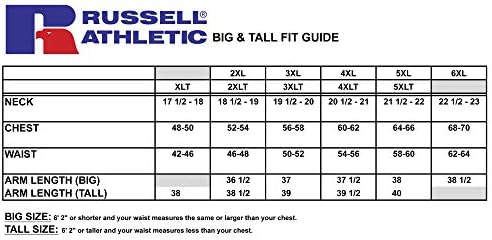 Спортни Влагоотводящие ризи Russell за големи и Високи – Dry Fit за по-Големи и Високи