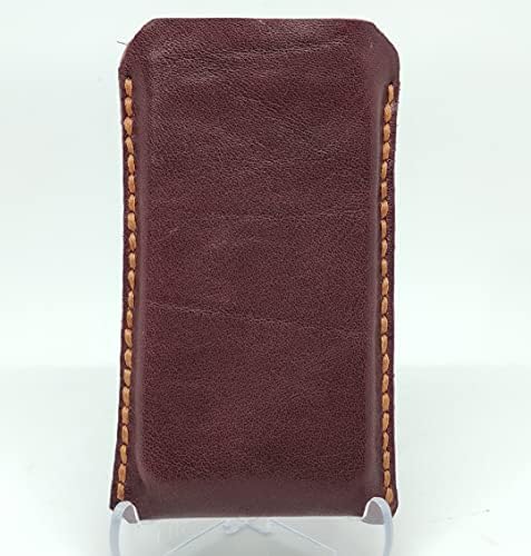 Чанта-кобур от естествена кожа за Apple iPhone 5, Калъф за вашия телефон ръчна изработка от естествена кожа, Изработен по поръчка Кожен Калъф-чанта за носене, Вертикална М